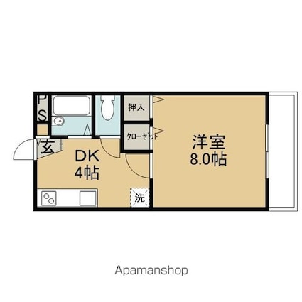 阿部ハイツ　Ｎｏ１[1DK/28.5m2]の間取図