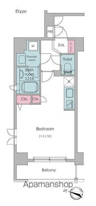 レジディア神田東[1R/30.13m2]の間取図
