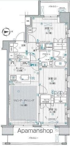 パレステージ町屋壱番館の間取り写真