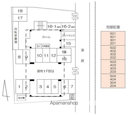 サンフォーレ９８[3LDK/65.51m2]の配置図