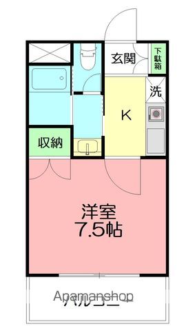 フラットYM2の間取り写真