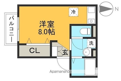 ニューライフムラタ[1R/22.93m2]の間取図