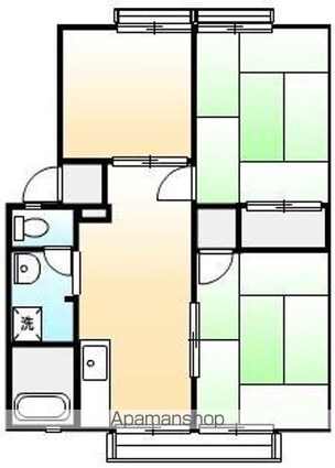 パナハイツ高尾Ｂ[3DK/51.8m2]の間取図