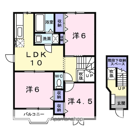 アヴニールＡ[3LDK/65.57m2]の間取図