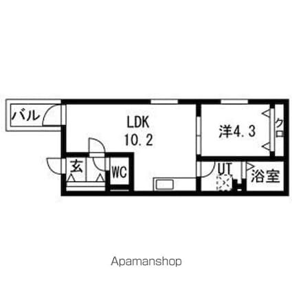 ＤＥＶＥＬＤ本陣[1LDK/35.42m2]の間取図