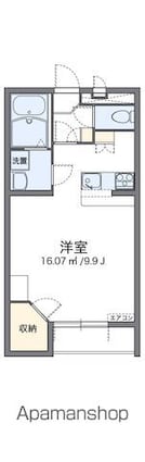 レオパレス蒼　Ⅰ[1K/31.05m2]の間取図