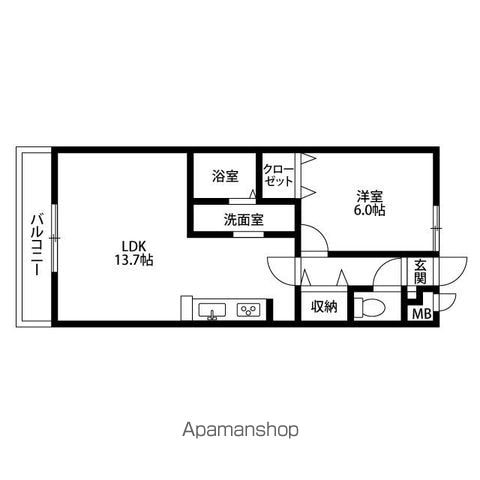 アンプルール リーブル KOIKEIIAの間取り写真
