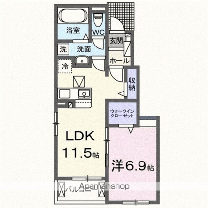 サンリットプレイス[1LDK/44.17m2]の間取図