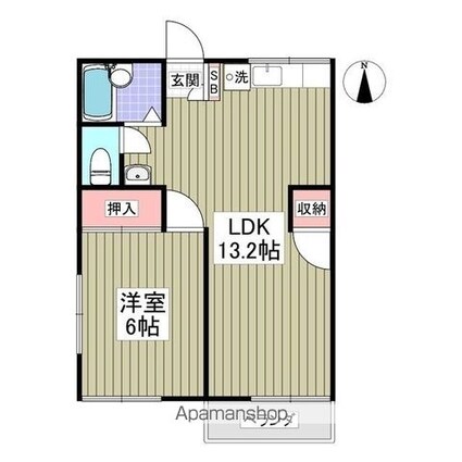 ルミネ桜木[1LDK/39.42m2]の間取図