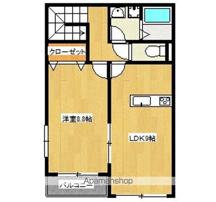 グランレーヴＡ[1LDK/45.54m2]の配置図