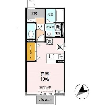 マードレ[1R/30.53m2]の間取図