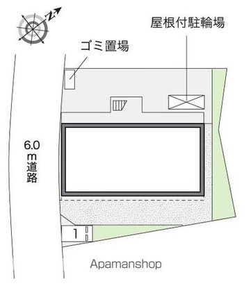 レオパレスエターナル[1K/22.35m2]の配置図