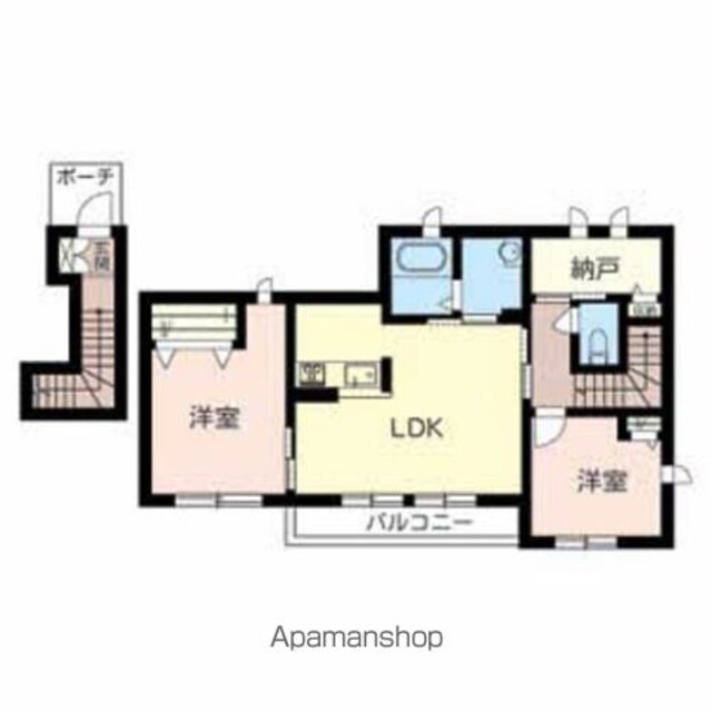 和歌山県和歌山市湊２丁目[2LDK/65.2m2]の間取図