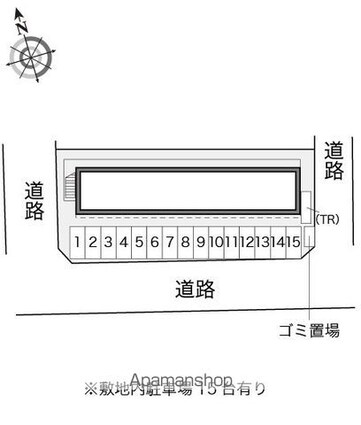 レオパレスサンシャイン[1K/22.7m2]の配置図