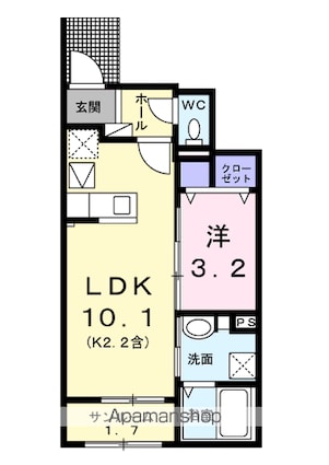 アルドーレ[1LDK/36.29m2]の間取図