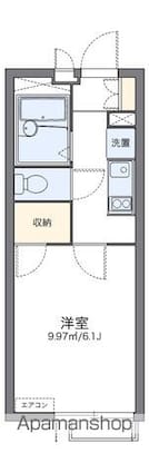レオパレス長者丸[1K/19.87m2]の間取図