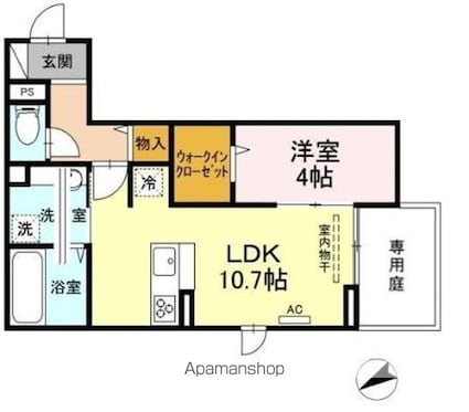 ＣＡＳＡニックスＩＩＩ[1LDK/40.66m2]の間取図