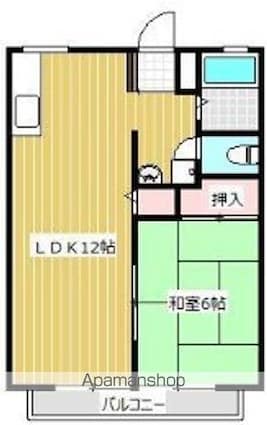 サンプレジオ鹿島[1LDK/40.92m2]の間取図