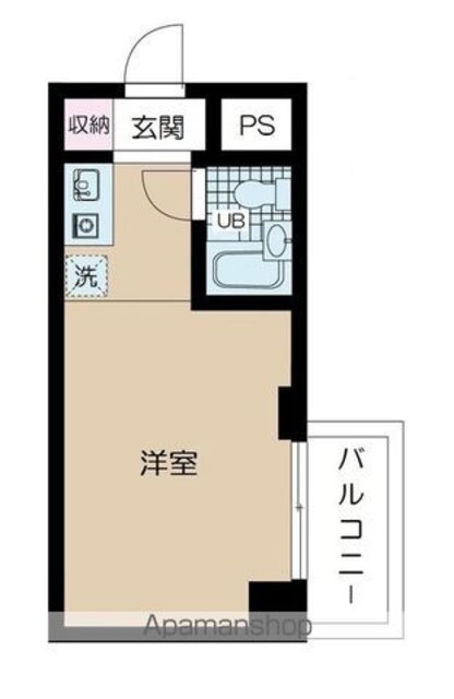 クレイル両国[1R/16m2]の間取図