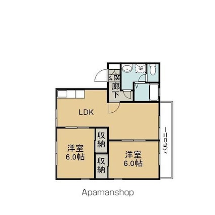 サニーホームズ[3DK/54m2]の間取図