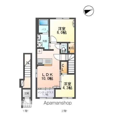 美田園1丁目アパート工事の間取り写真