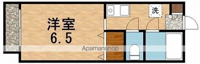 グランデュール立川[1K/22.68m2]の間取図
