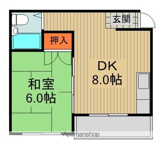 大久保大喜マンションの間取り写真