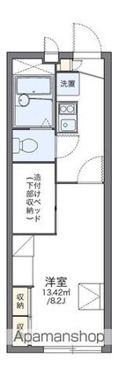 レオパレスヴィラージュ[1K/22.35m2]の間取図