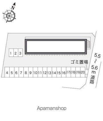 レオパレス桐ヶ丘[1K/23.18m2]の配置図