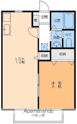 ソレジオ辻[1LDK/40.92m2]の間取図