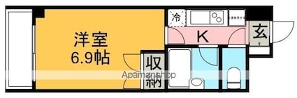 グランヴァン阿佐ヶ谷Ⅱ[1K/21.38m2]の間取図
