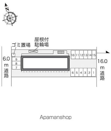 レオパレスメイプルリーフ[1K/20.81m2]の配置図
