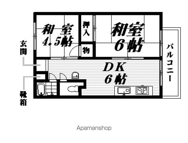 ハイツ山萬の間取り写真