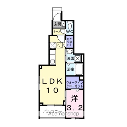 オリオン[1LDK/35.02m2]の間取図