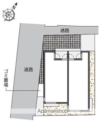 クレイノＥＶＥＲ西落合[1K/28.68m2]の配置図