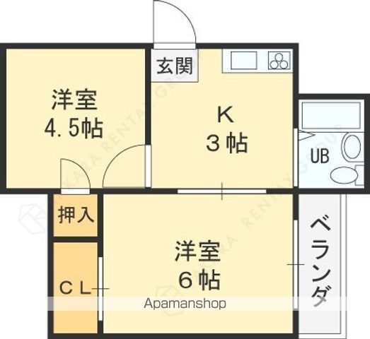 大宝八戸ノ里マンションの間取り写真