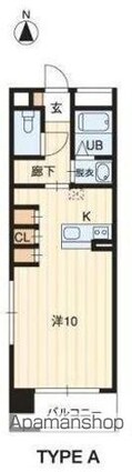 香川県高松市天神前[1K/29.87m2]の間取図