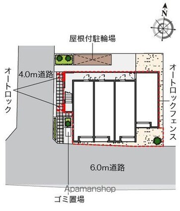 クレイノＦＲＥＥＳＩＡ[1K/22.97m2]の配置図