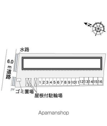 レオパレス中庄東[1K/23.61m2]の配置図