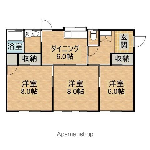 盛岡市 1階建 築46年の間取り写真