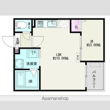 Ｊａｃｋ　ｄａｉｋｏⅠ[1LDK/30.32m2]の間取図