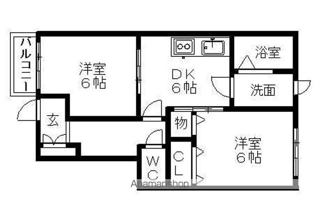 弘前市大字大町のアパートの間取り