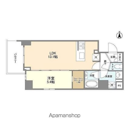 コンフォリア桜上水[1LDK/45.22m2]の間取図