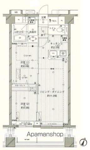 コスモリード西馬込の間取り写真