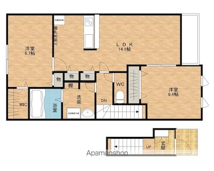 ポラール[2LDK/63.14m2]の間取図