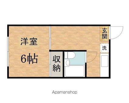 リバーサイドドリアン[1K/23.1m2]の間取図