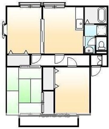 サンライフ南蔵王Ａ・Ｂ[3DK/60.35m2]の間取図