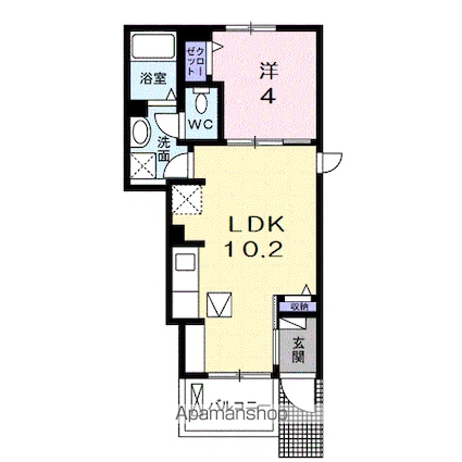 セレノ　福満[1LDK/32.44m2]の間取図
