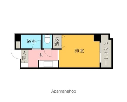 グランエクセル泉佐野[1K/21m2]の間取図