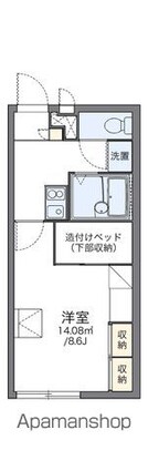 レオパレスナイアガラ[1K/23.18m2]の間取図